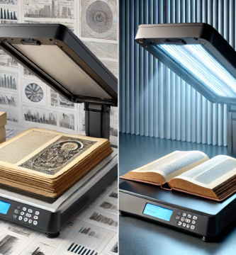 Imagen destacada para el articulo sobre Escáner Plano vs. Escáner de Libros Especializado ¿Cuál es Mejor