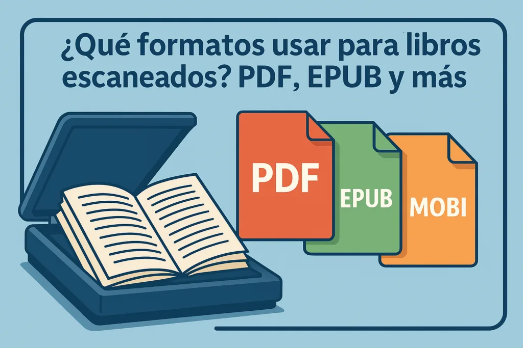¿Qué formatos usar para libros escaneados PDF, EPUB y más