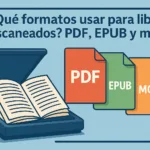 ¿Qué formatos usar para libros escaneados PDF, EPUB y más